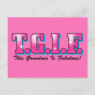 TGIF Fabulous Grandma Postcard