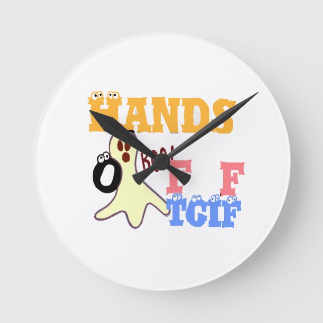 TGIF fRIDAY COLORS.png Round Clock (Front)