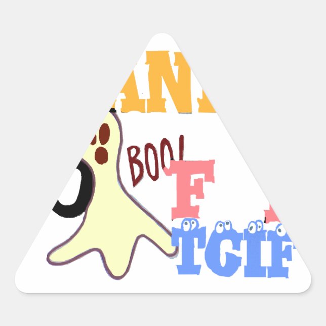 TGIF fRIDAY COLORS.png Triangle Sticker (Front)