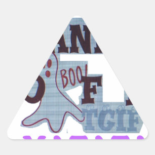 TGIF Hakuna Matata Hands Off Boo Funny Face Triangle Sticker