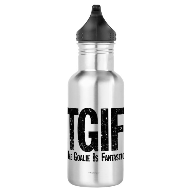 TGIF: The Goalie is Fantastic (Hockey) 532 Ml Water Bottle (Right)