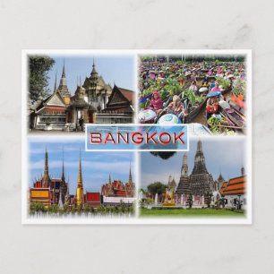 TH Bangkok - Wat Pho - Floating Market - Gran Pala Postcard