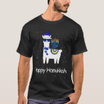 Th Happy Hanukkah Menorah Chanukkah Llama Costume T-Shirt<br><div class="desc">Th Happy Hanukkah Menorah Chanukkah Llama Costume</div>