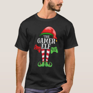 Th Merry Christmas The Gamer Elf Costume Gaming T-Shirt