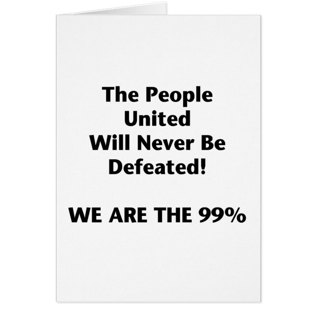 Th People United Will Never Be Defeated (Front)