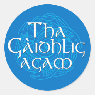 Tha Gaidhlig Agam Classic Round Sticker