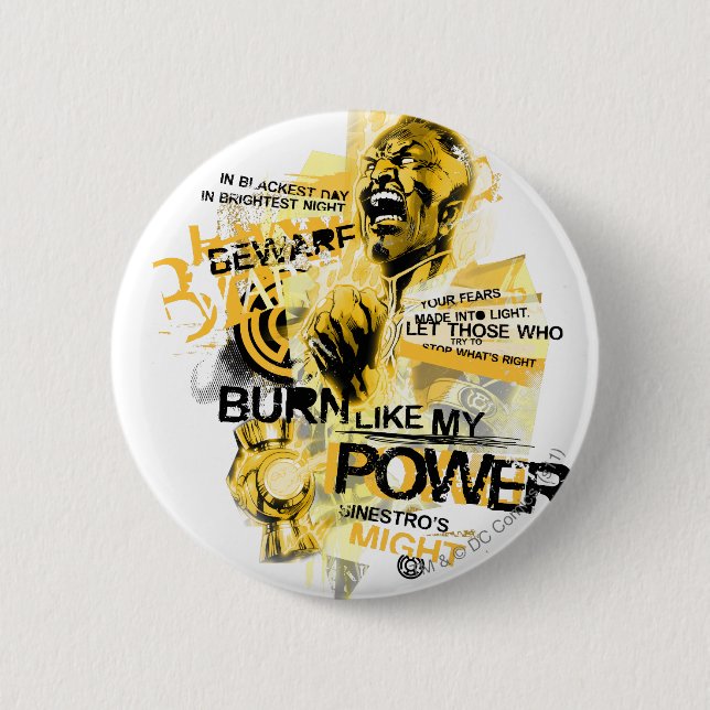 Thaal Sinestro 10 2 Inch Round Button (Front)