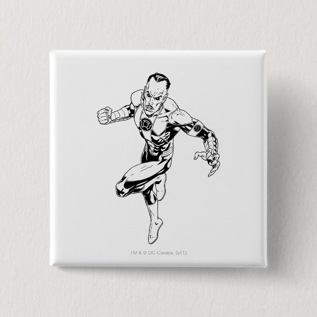 Thaal Sinestro 3 2 Inch Square Button (Front)