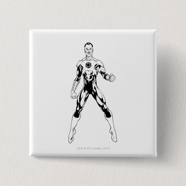 Thaal Sinestro 6 2 Inch Square Button (Front)