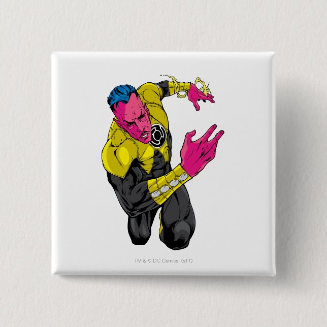 Thaal Sinestro 7 2 Inch Square Button (Front)