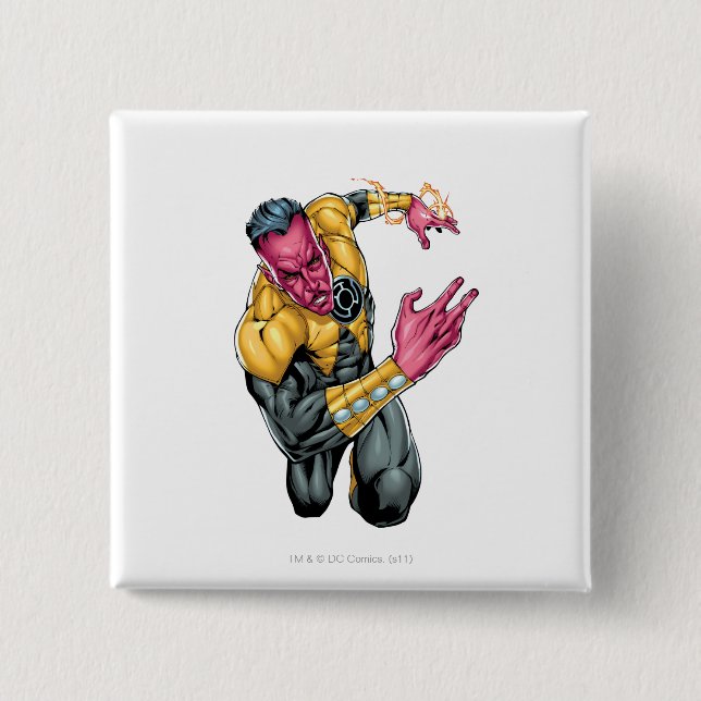 Thaal Sinestro 8 2 Inch Square Button (Front)