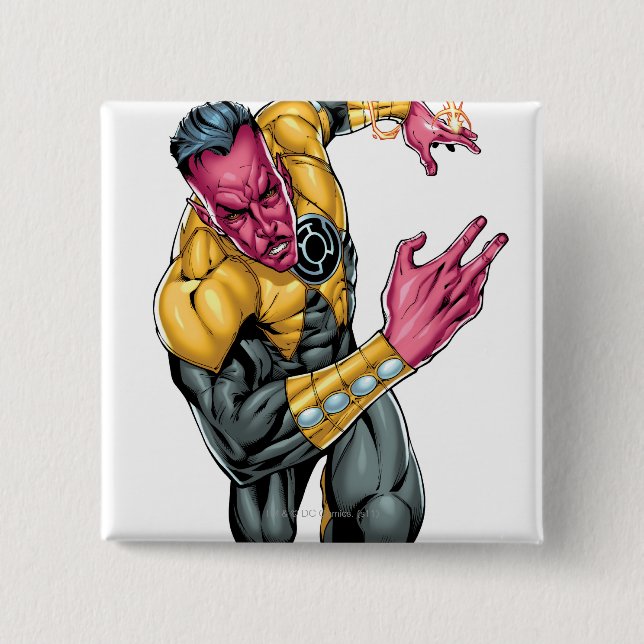 Thaal Sinestro 8 2 Inch Square Button (Front)