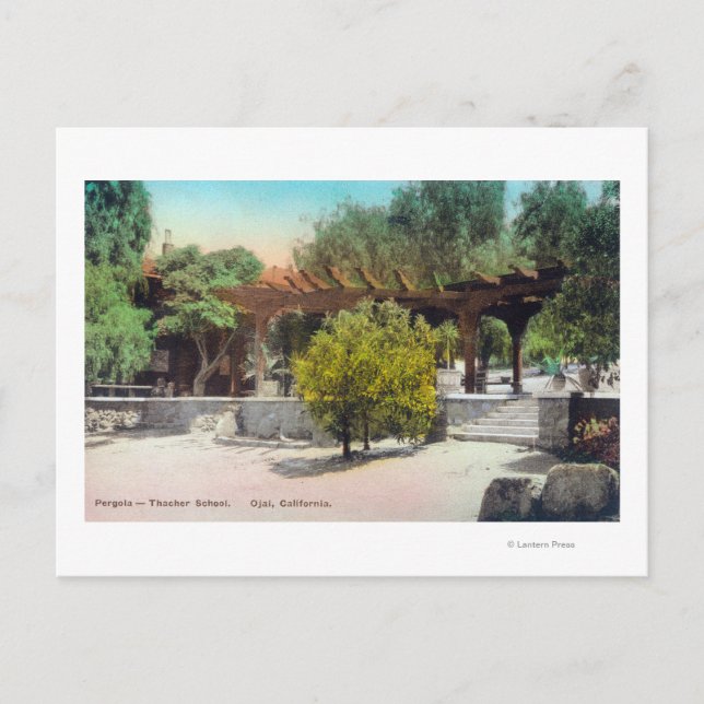 Thacher School Pergola ViewOjai, CA Postcard (Front)