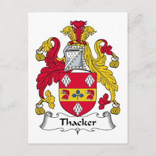 Thacker Family Crest Postcard