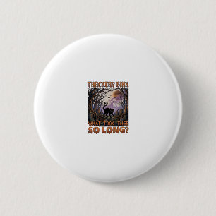 Thackery Binx Black Cat Halloween Graveyard Bats_1 2 Inch Round Button
