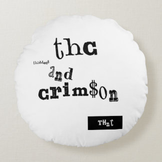 thaddeus & crimson round pillow