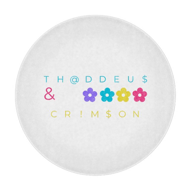 thaddeus & crimson $THCBand Designer Merch Cutting Board (Front)