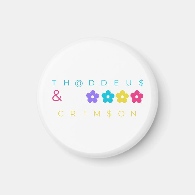 thaddeus & crimson $THCBand Designer Merch Magnet (Front)