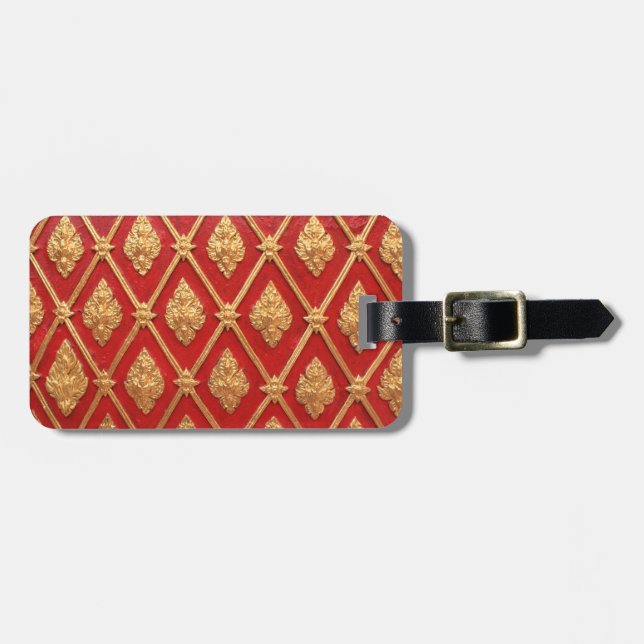 Thai art pattern luggage tag (Front Horizontal)
