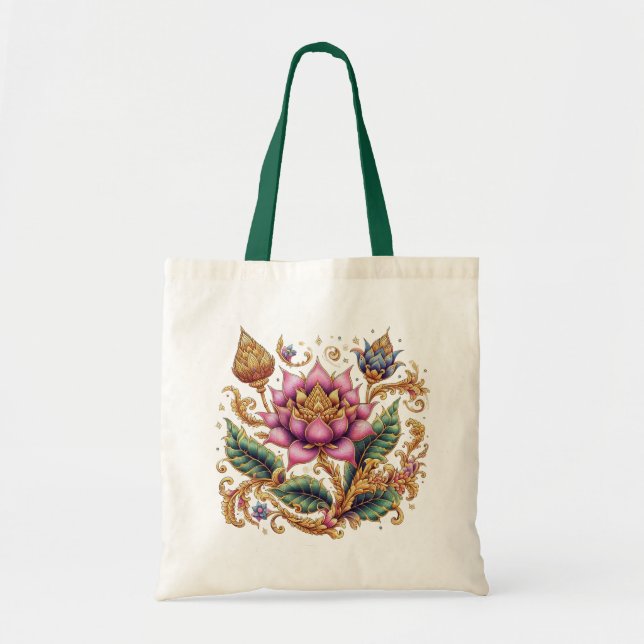 Thai Art, Thai Design, Thai Style Tote Bag (Front)