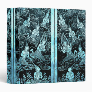 Thai Blue Painting Avery Binder
