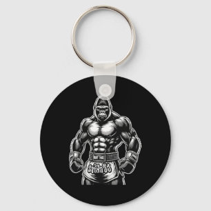 Thai Boxing And Kickboxing - Muay Thai Gorilla  Keychain