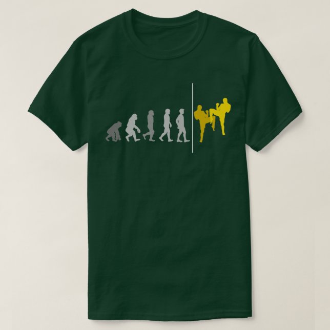 Thai Boxing Evolution Kick Boxing Muay Thai T-Shirt (Design Front)