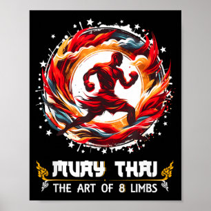 Thai Boxing MMA Kickboxing Art of Eight Limbs Muay Poster