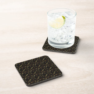 Thai Brocades Gold Dragonflies Coaster