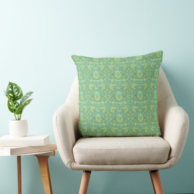 Thai Brocades Natural Textures Throw Pillow (Chair)