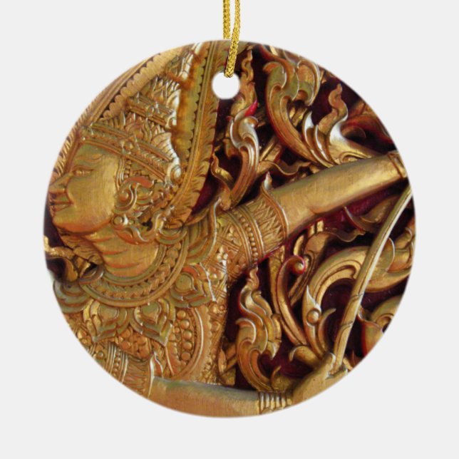 Thai Buddhist Temple Detail Ceramic Ornament (Front)