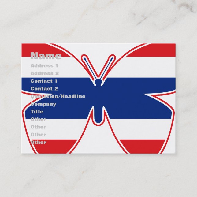 Thai Butterfly Flag Business Card (Front)