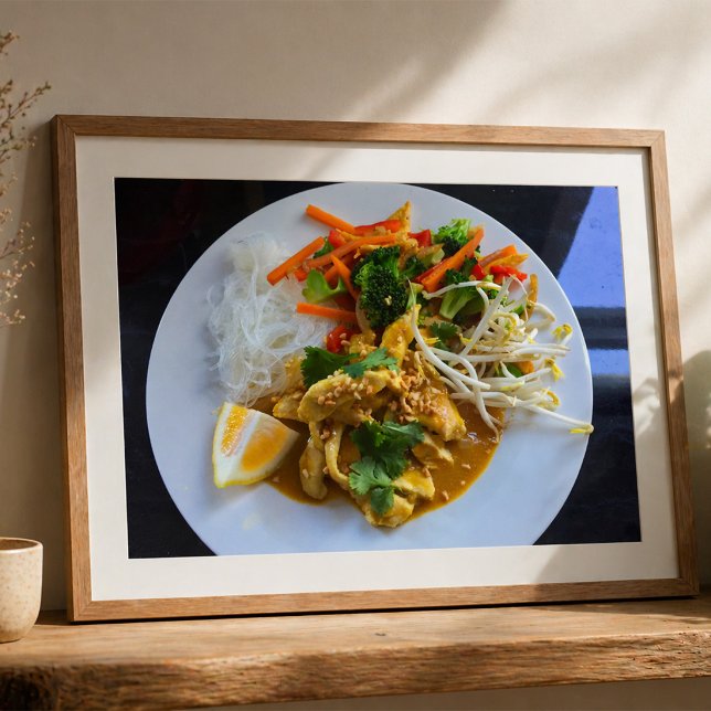 Thai Chicken Satay with Vegetables and Rice Poster (Creator Uploaded)
