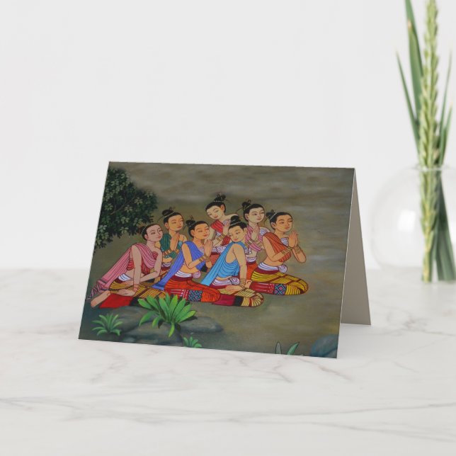 Thai court ladies greeting card (Front)