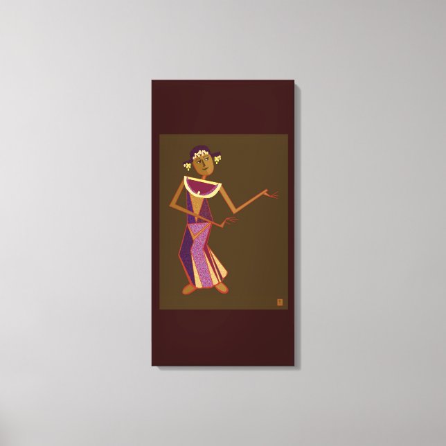 Thai dancer - lady canvas print (Front)