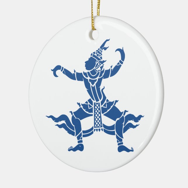 Thai Dancer ⚠ Thailand Sign ⚠ Ceramic Ornament (Left)