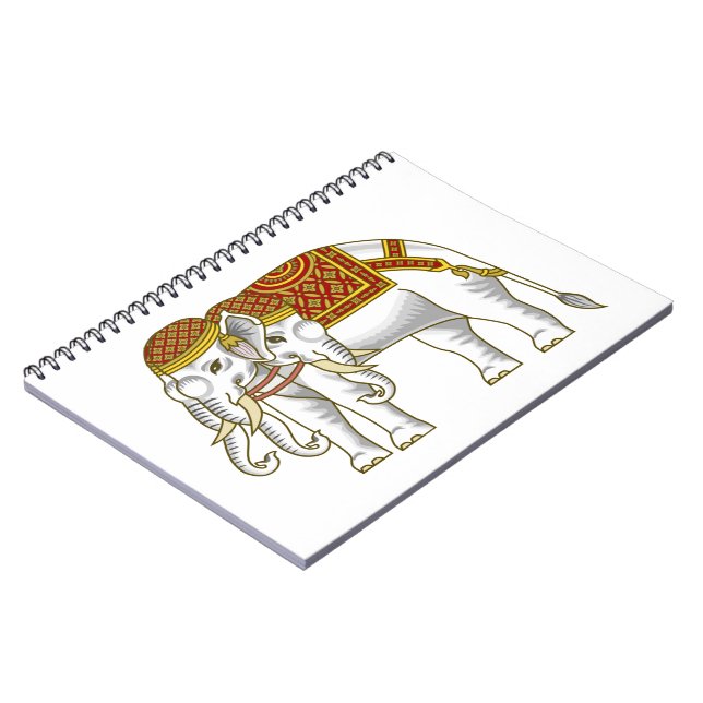 Thai Erawan White Elephant Notebook (Left Side)