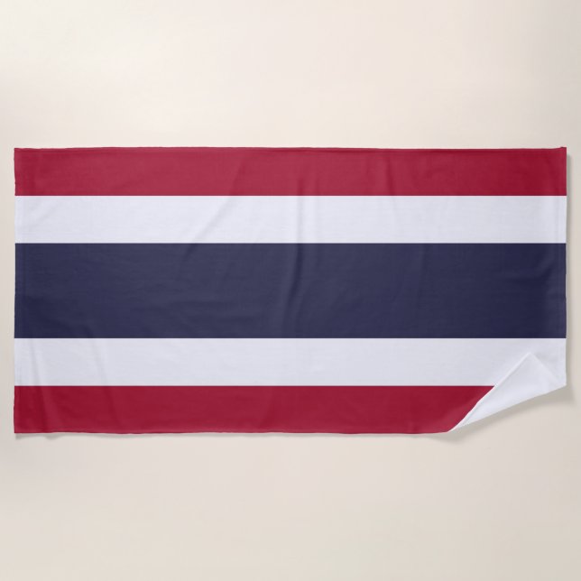 Thai Flag  Beach Towel (Front)