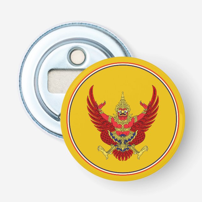 Thai Flag Bottle Opener, Thailand Emblem / Gold Opener (Front)