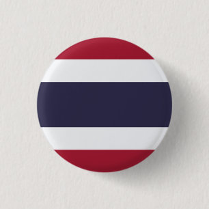 Thai Flag, Flag of Thailand 1 Inch Round Button