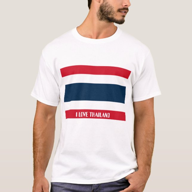 Thai flag, I LOVE THAILAND T-Shirt (Front)