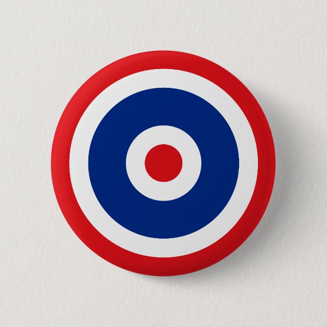 Thai Flag Roundel Target 2 Inch Round Button (Front)