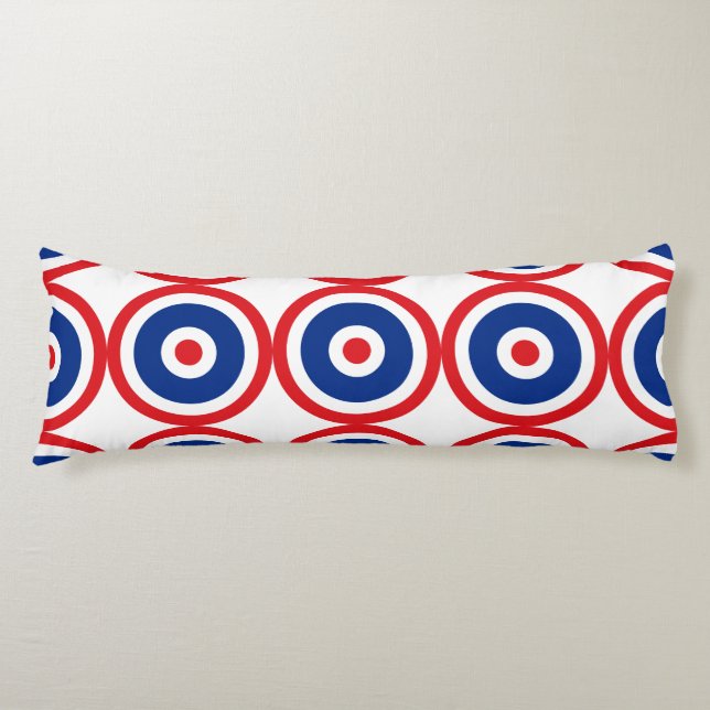 Thai Flag Roundel Target Body Pillow (Front)