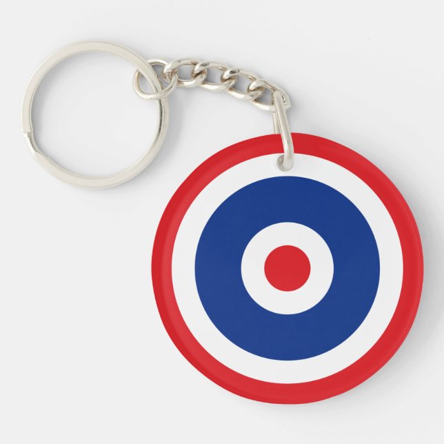 Thai Flag Roundel Target Keychain (Front)