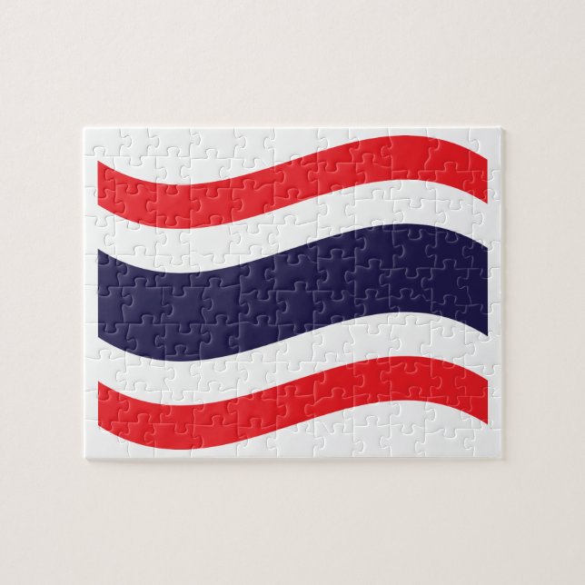 Thai Flag Wave Jigsaw Puzzle (Horizontal)