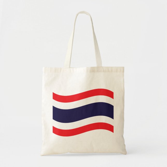 Thai Flag Wave Tote Bag (Front)