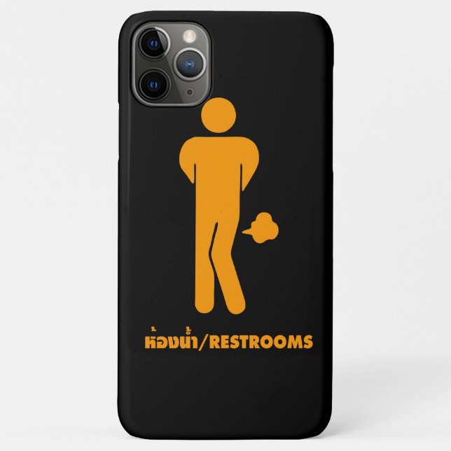 THAI FOOD CAN BE SPICY ⚠ Funny Sign : Restrooms ⚠ Case-Mate iPhone Case (Back)