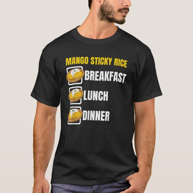 Thai Food Lover Mango Sticky Rice T-Shirt (Front)