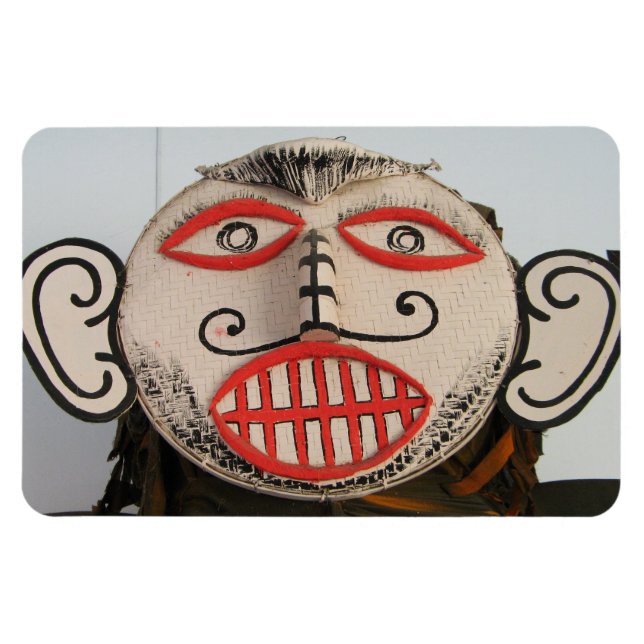 Thai Ghost Face, Phi Ta Khon Mask Festival, Loei Magnet (Horizontal)