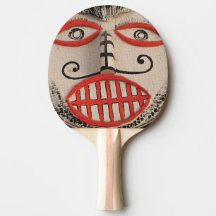 Thai Ghost Face, Phi Ta Khon Mask Festival, Loei Ping Pong Paddle